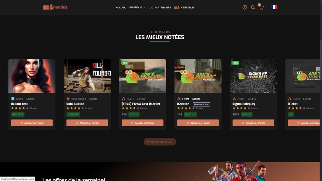 Neotios.com - réalisation 2